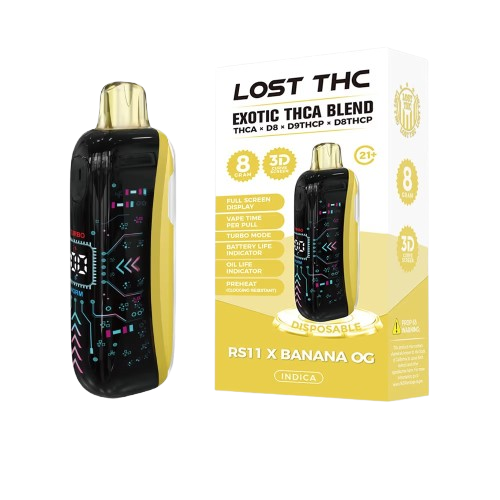 Lost THC Exotic THCA Blend Disposable Vape  8G - RS11 x Banana OG (Indica)