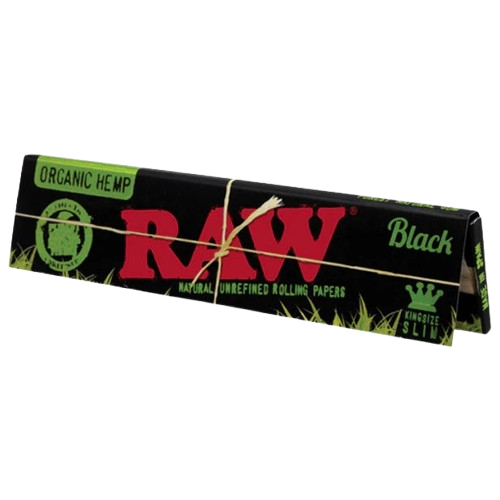 RAW Black Organic Hemp King Size Slim Rolling Papers