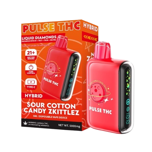 Sour Cotton Candy Zkitlez Pulse THC Liquid Diamond Disposable 5G