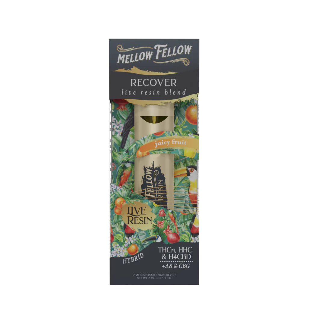 Juicy Fruit Mellow Fellow Recover Live Resin Blend Disposable 2G