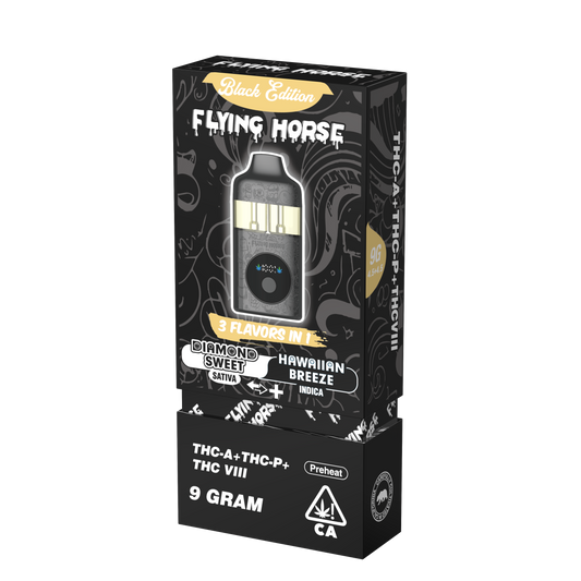 Flying Horse Stoner Blend Disposable Vape Black Edition - 9G
