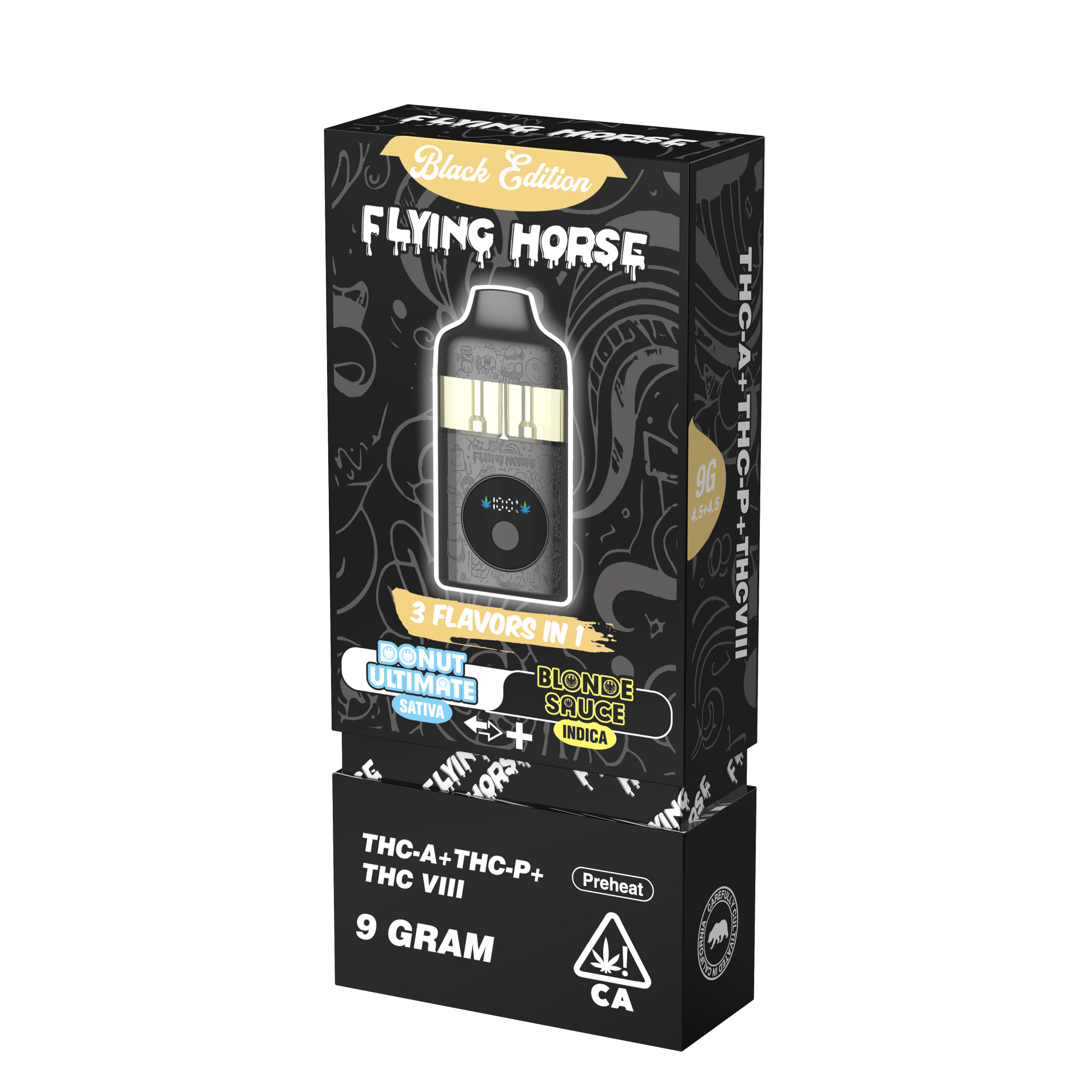 Flying Horse Stoner Blend Disposable Vape Black Edition - 9G