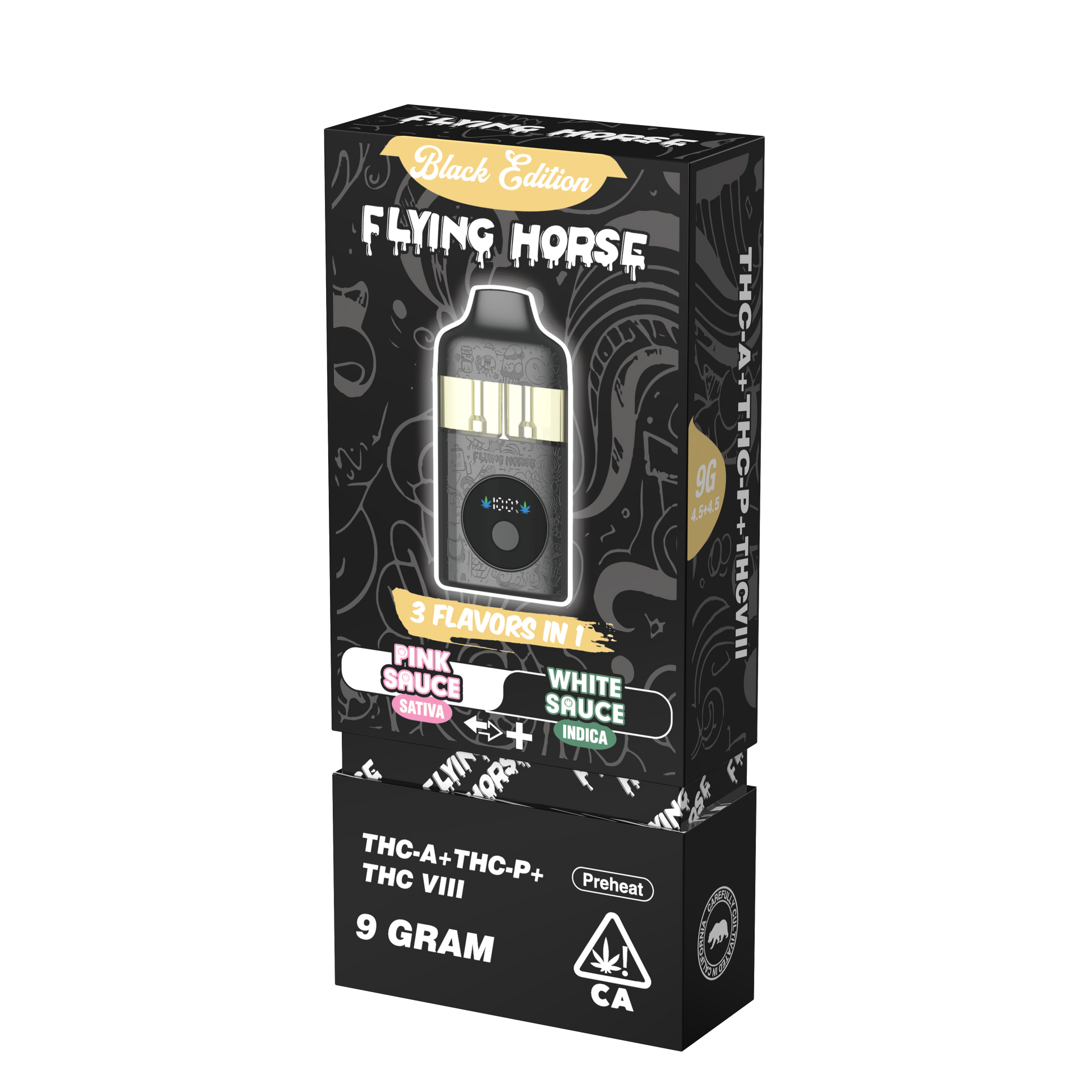 Flying Horse Stoner Blend Disposable Vape Black Edition - 9G