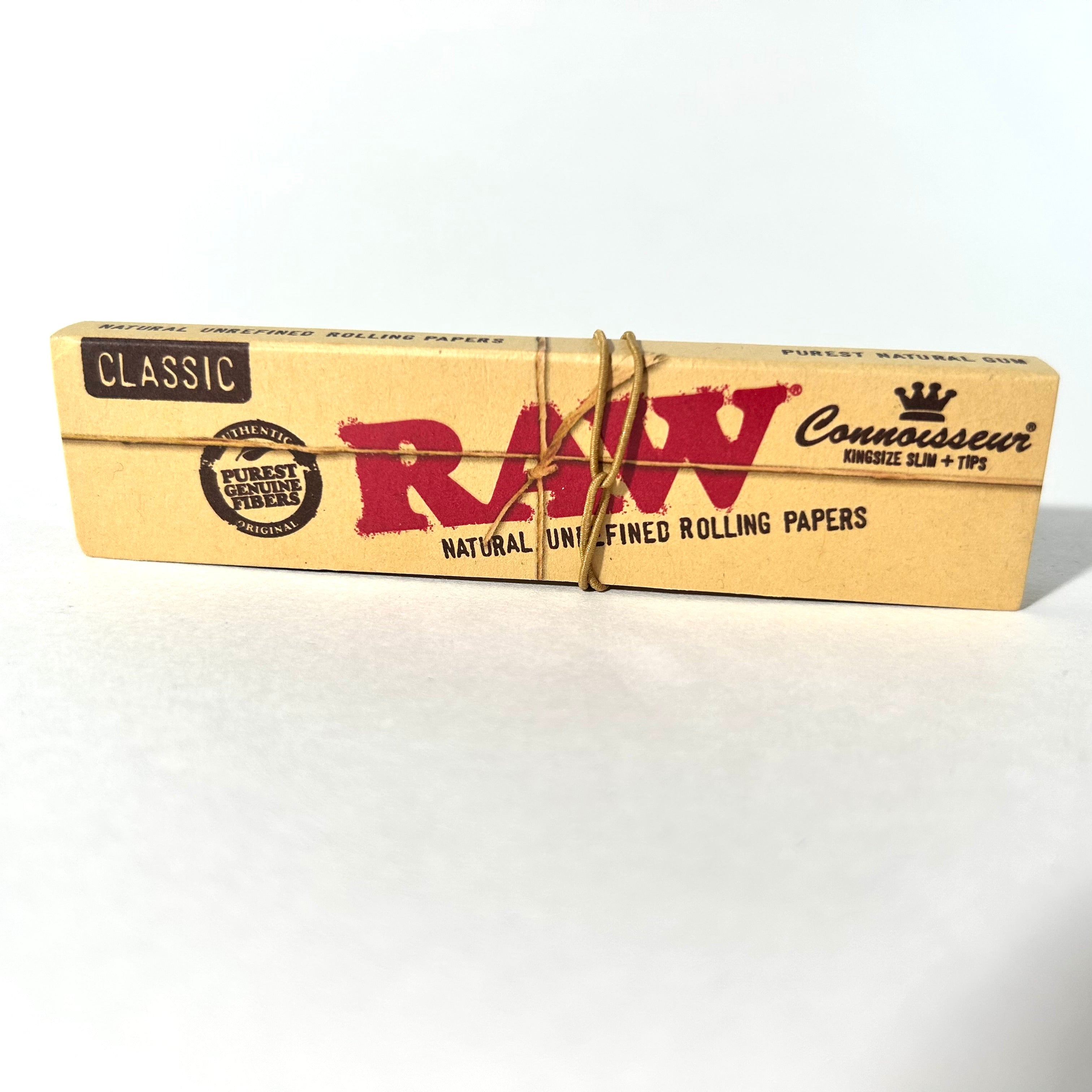 Raw Classic King Size Slim + Tips Natural Unrefined Rolling Papers ...
