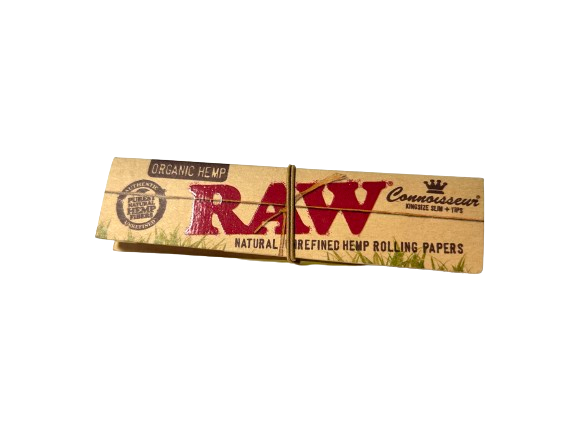 Raw Organic Hemp King Size Slim + Tips Rolling Papers