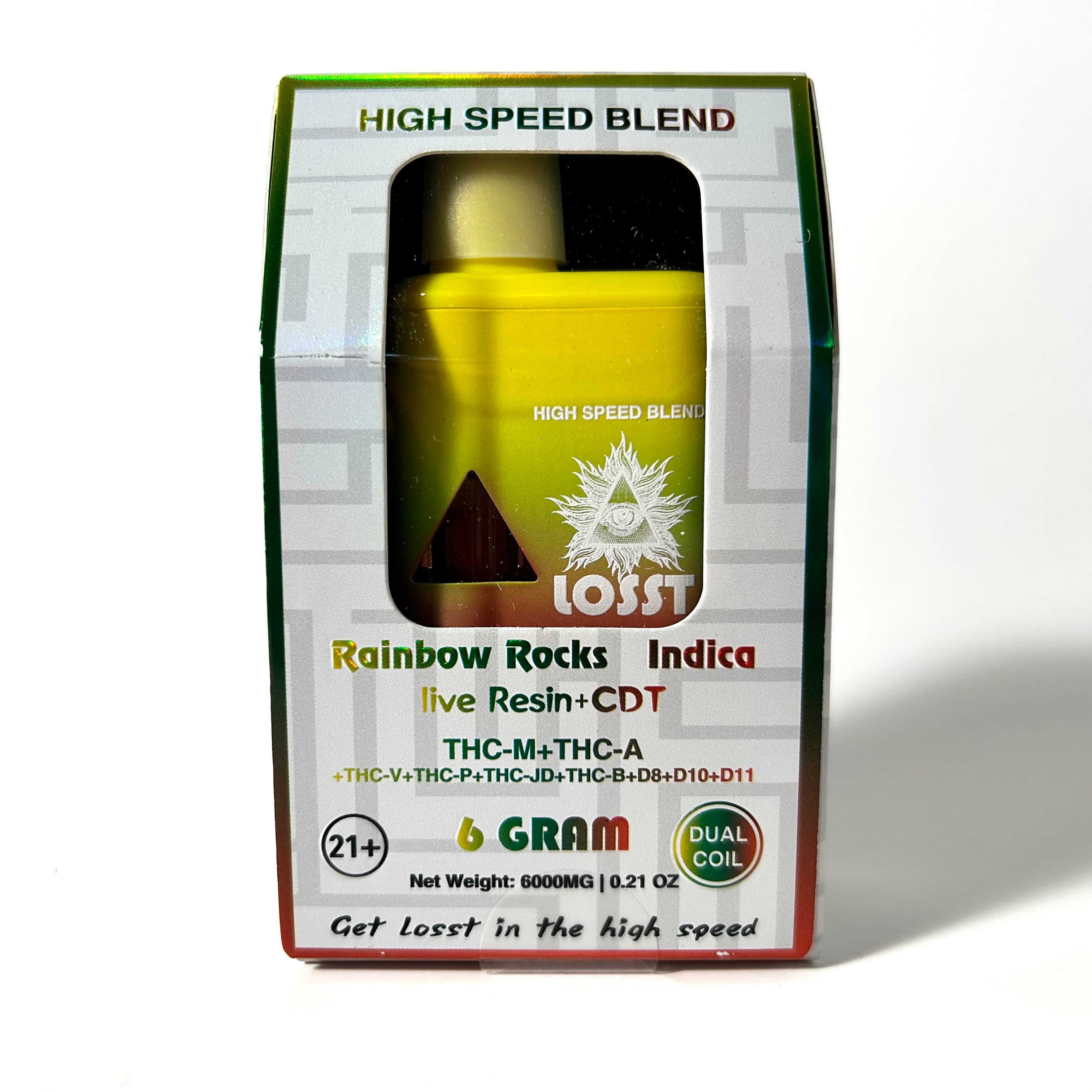 Losst 6g High Speed Blend - Rainbow Rocks Indica