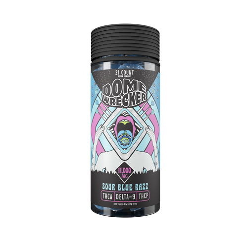 Sour Blue Razz Dome Wrecker Gummies 11,000mg