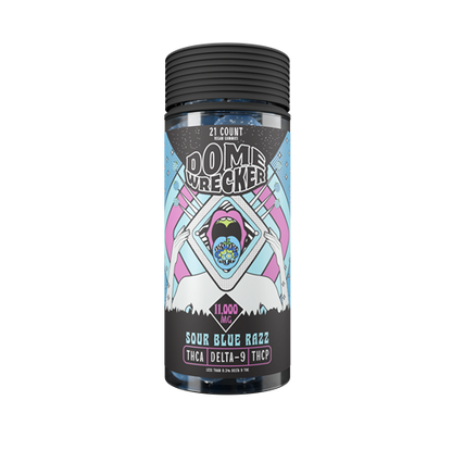 Sour Blue Razz Dome Wrecker Gummies 11,000mg