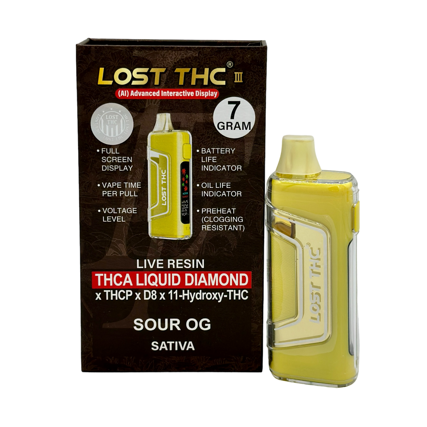 Sour OG. Disposable 7G - Lost THC
