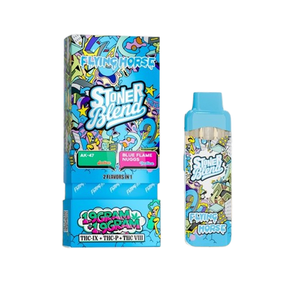 AK-47 X Blue Flame Nuggs - Flying Horse Stoner Blend 3-in-1 THC Vape - 3.8