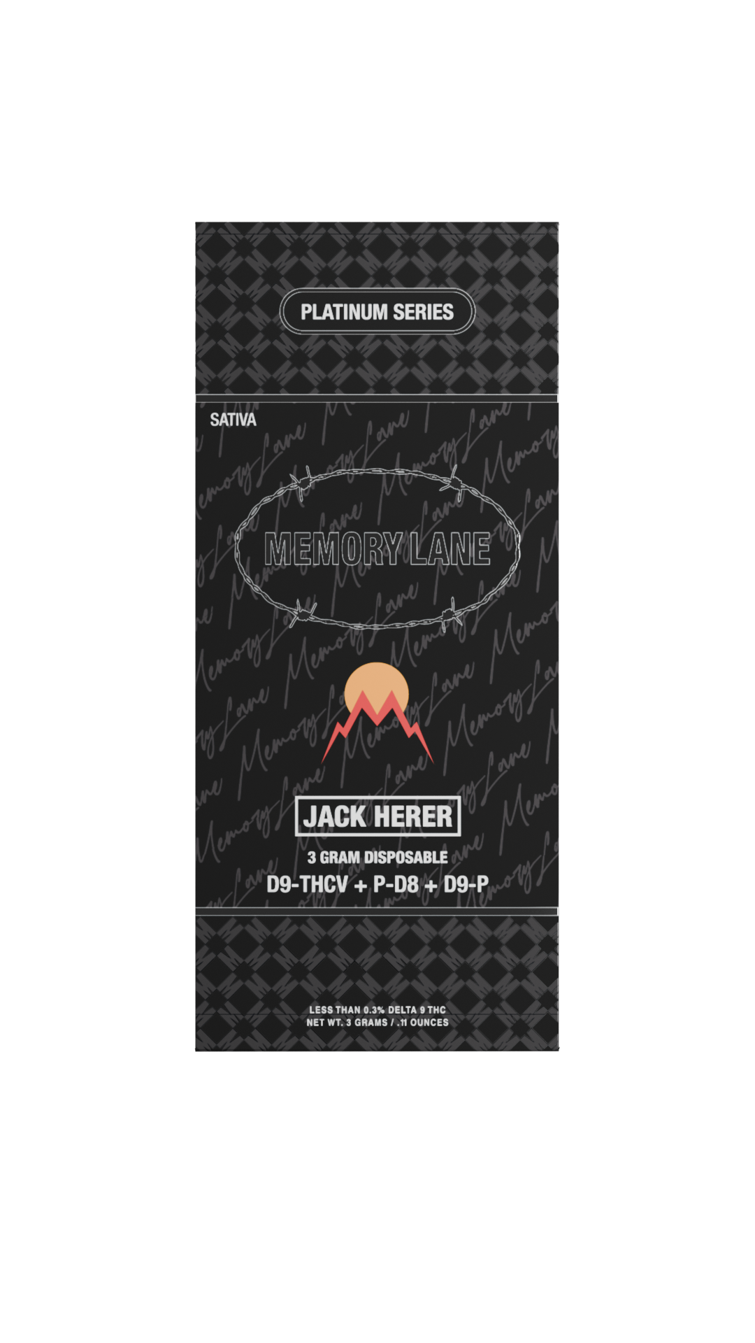 Jack Herer Memory Lane Platinum Series Disposable 3G