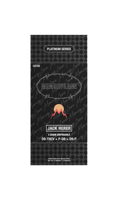 Jack Herer Memory Lane Platinum Series Disposable 3G