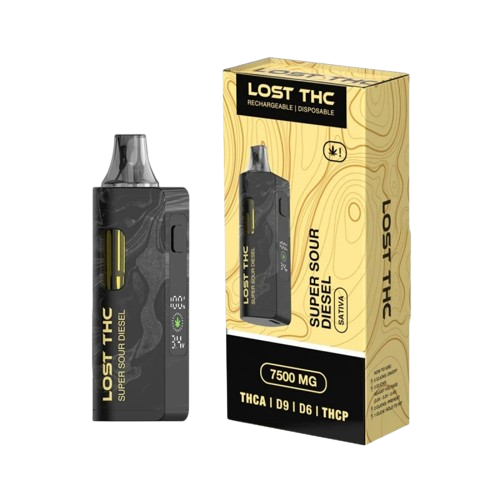 Super Sour Diesel Lost THC V2 Disposable Vape 7.5G Black Edition