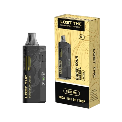 Super Sour Diesel Lost THC V2 Disposable Vape 7.5G Black Edition