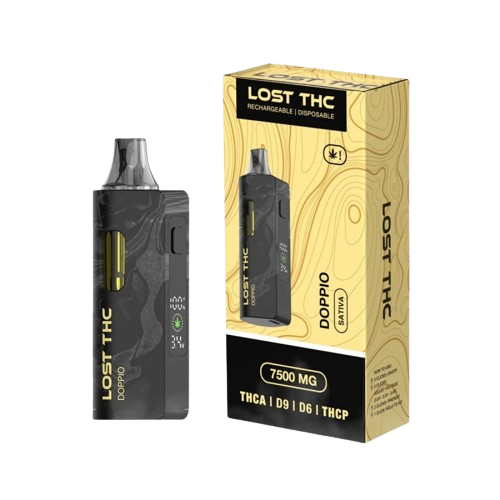 Doppio Lost THC V2 Disposable Vape 7.5G Black Edition