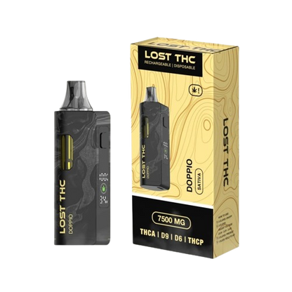 Doppio Lost THC V2 Disposable Vape 7.5G Black Edition