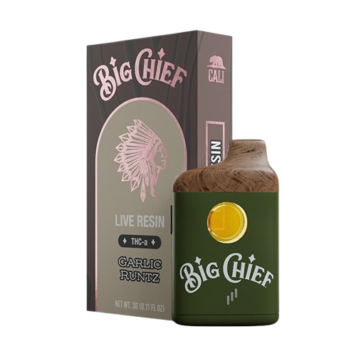 Garlic Runtz- Big Chief Live Resin THCA Disposable Vape - 3G
