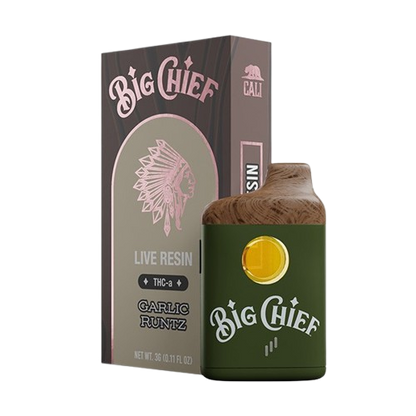 Garlic Runtz- Big Chief Live Resin THCA Disposable Vape - 3G