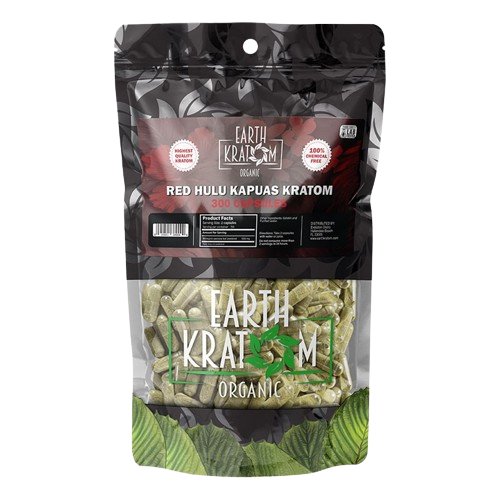 Earth Kratom Red Hulu Kapuas Capsules