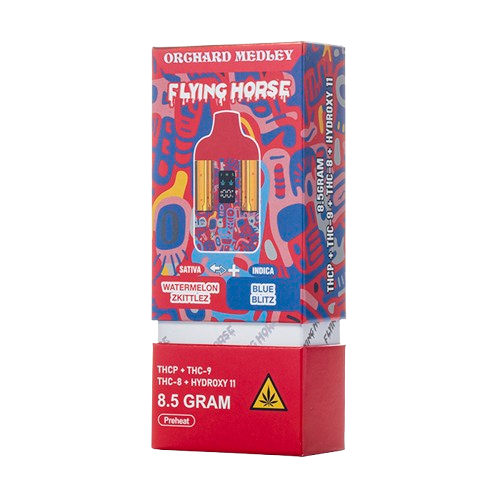 Flying Horse Orchard Melody Blend Disposable Vape 8.5G - Watermelon Zkittles + Blue Blitz
