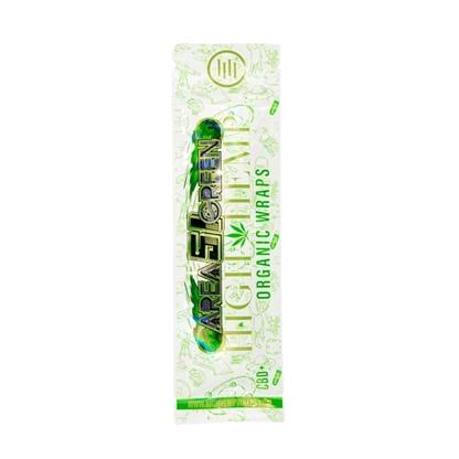 Area 51 Green High Hemp Organic Wraps 2-Pack