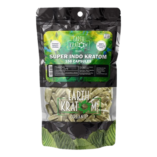 Super Indo Kratom 150 Capsules - Earth Kratom