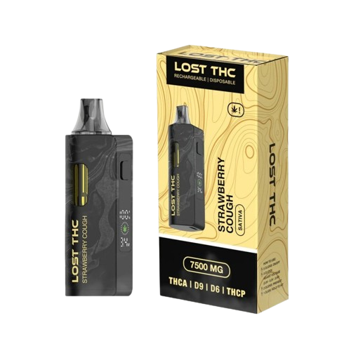 Strawberry Cough Lost THC V2 Disposable Vape 7.5G Black Edition