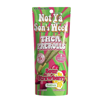Sour Strawberry Not Ya Son's Weed THCA Pre-Rolls 2-Pack