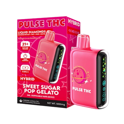 Sweet Sugar Pop Gelato Pulse THC Liquid Diamond Disposable 5G