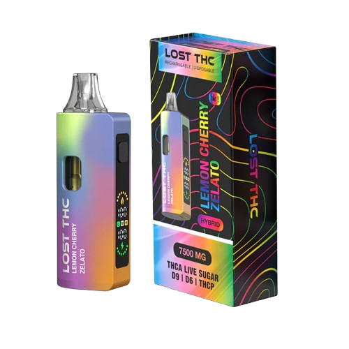 Lemon Cherry Zelato - Lost THC Disposable Vape 7.5G Rainbow Edition