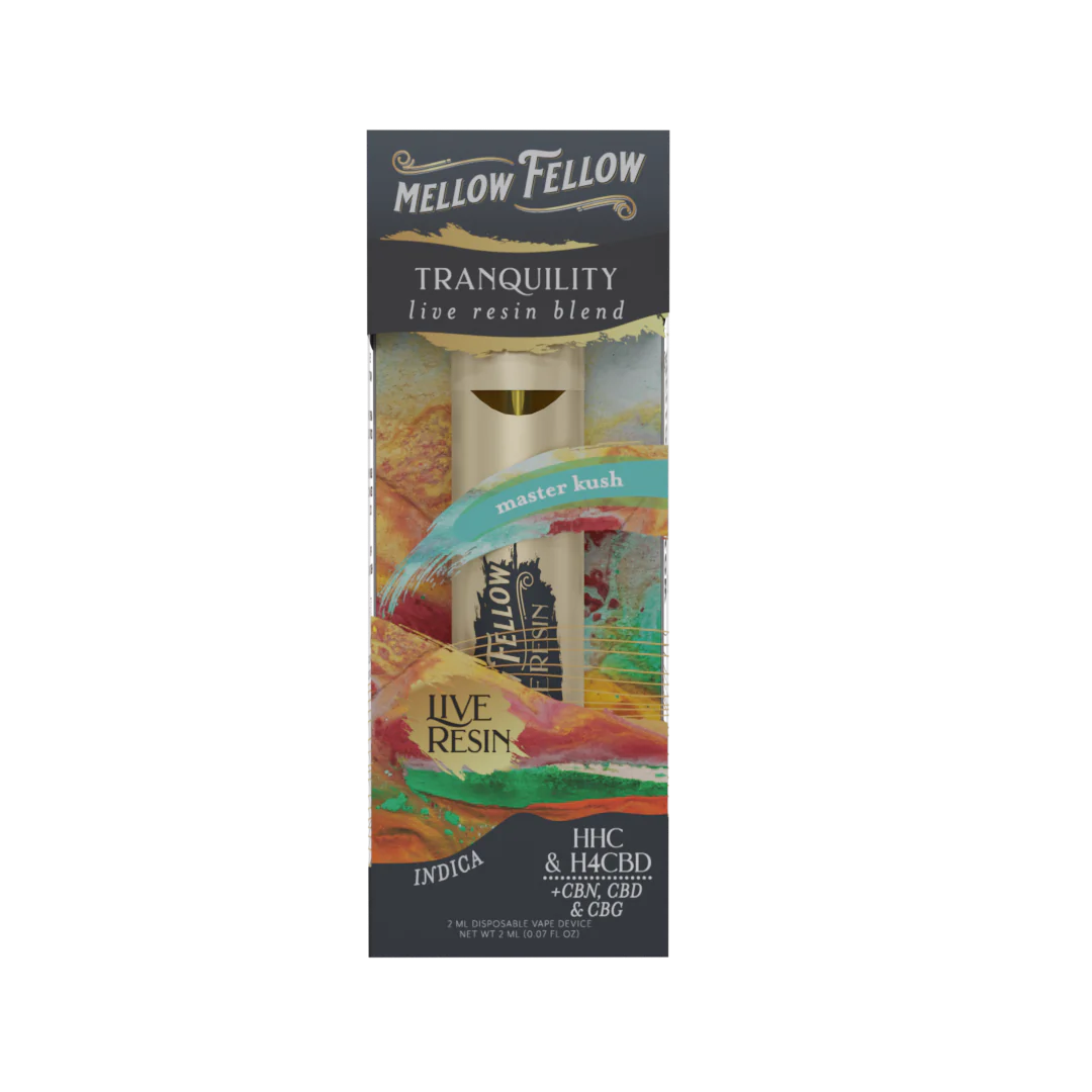 Master Kush Mellow Fellow Tranquility Live Resin Blend Disposable 2G