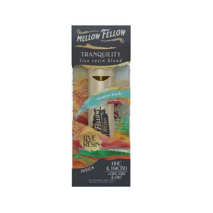 Master Kush Mellow Fellow Tranquility Live Resin Blend Disposable 2G