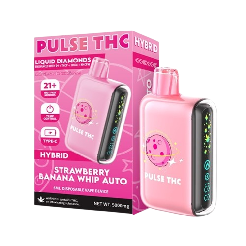 Strawberry Banana Whip Auto Pulse THC Liquid Diamond Disposable 5G