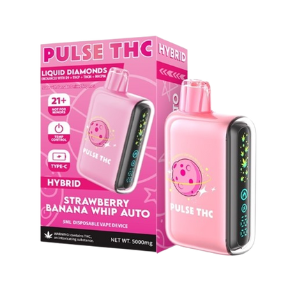 Strawberry Banana Whip Auto Pulse THC Liquid Diamond Disposable 5G