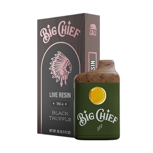 Black Truffle - Big Chief Live Resin THCA Disposable Vape - 3G
