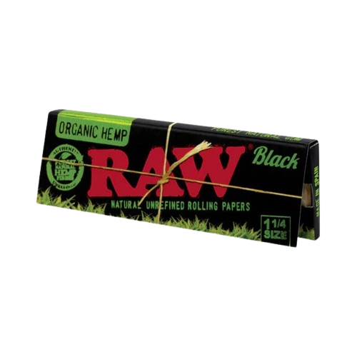 RAW Black Organic Hemp 1 1/4 Rolling Papers