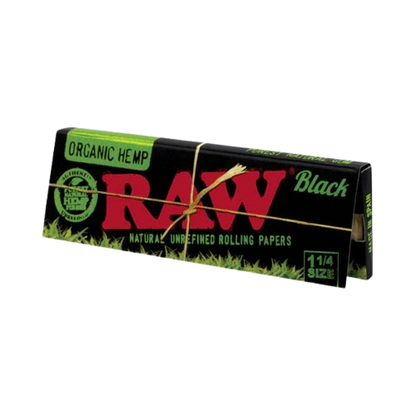 RAW Black Organic Hemp 1 1/4 Rolling Papers