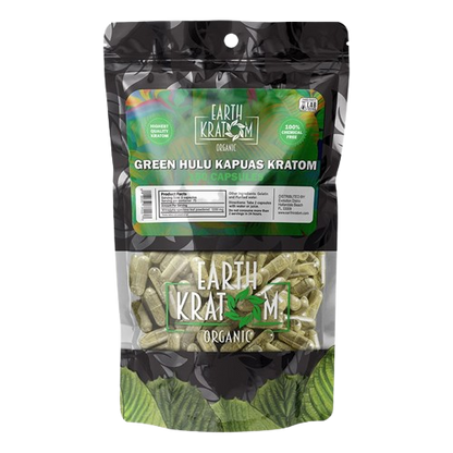 Earth Kratom Green Hulu Kratom Capsules - 150 Capsules