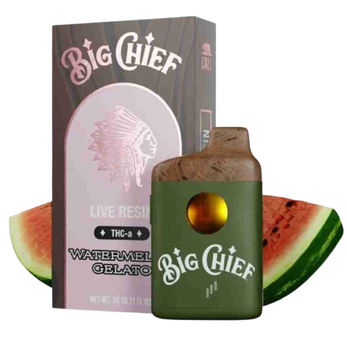 Watermelon Gelato- Big Chief Live Resin THCA Disposable Vape - 3G